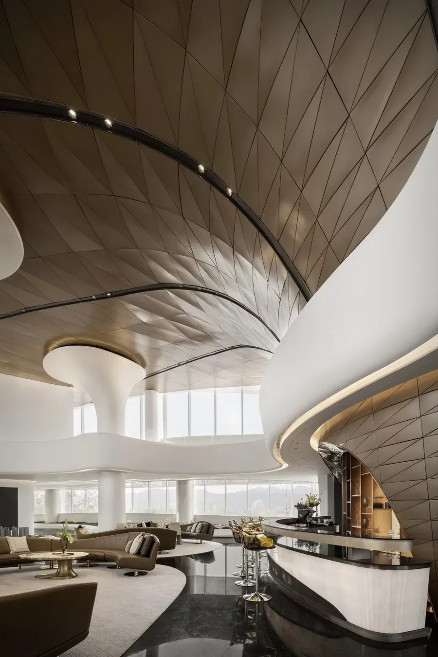 长沙梅溪湖，绿城招商·桂语雲峯售楼处照明设计