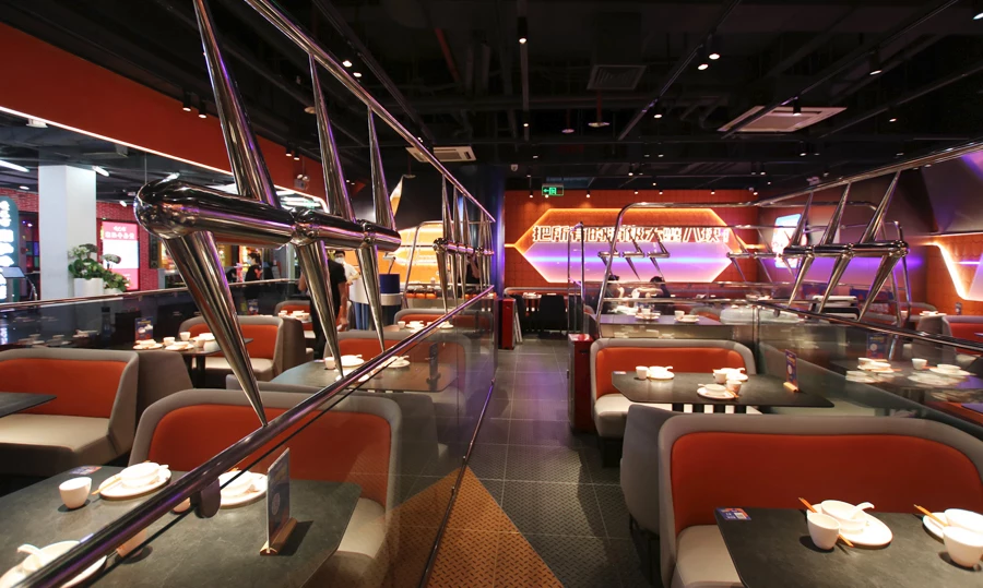 摩能肉蟹煲百信广场店照明设计--埃素灯光设计案例