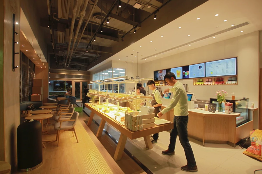 奈雪的茶灯光设计(传递都市生活茶饮)