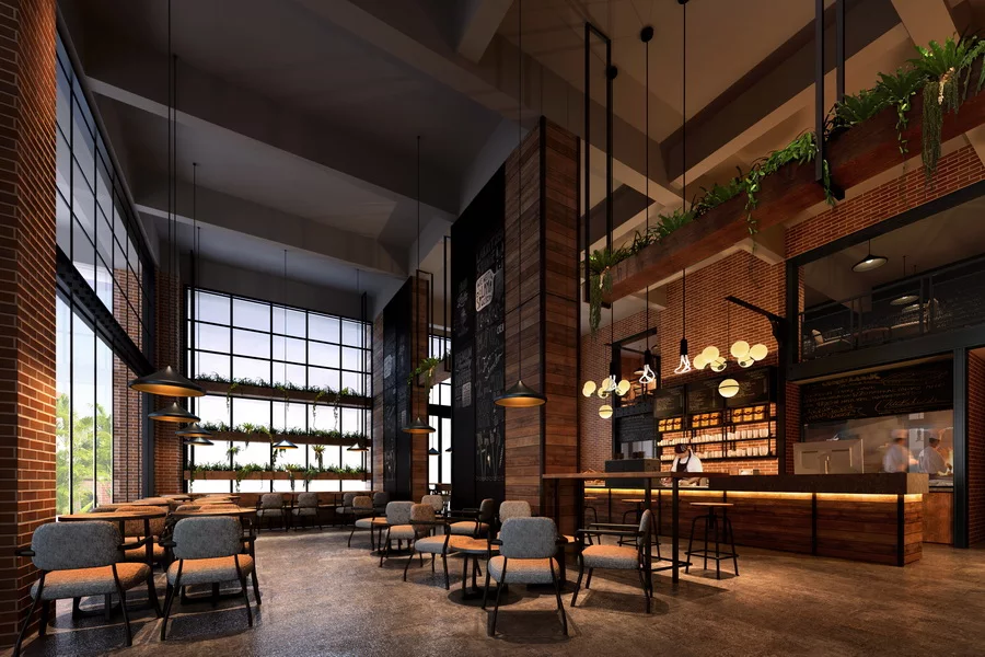 佛山UD咖啡厅照明设计